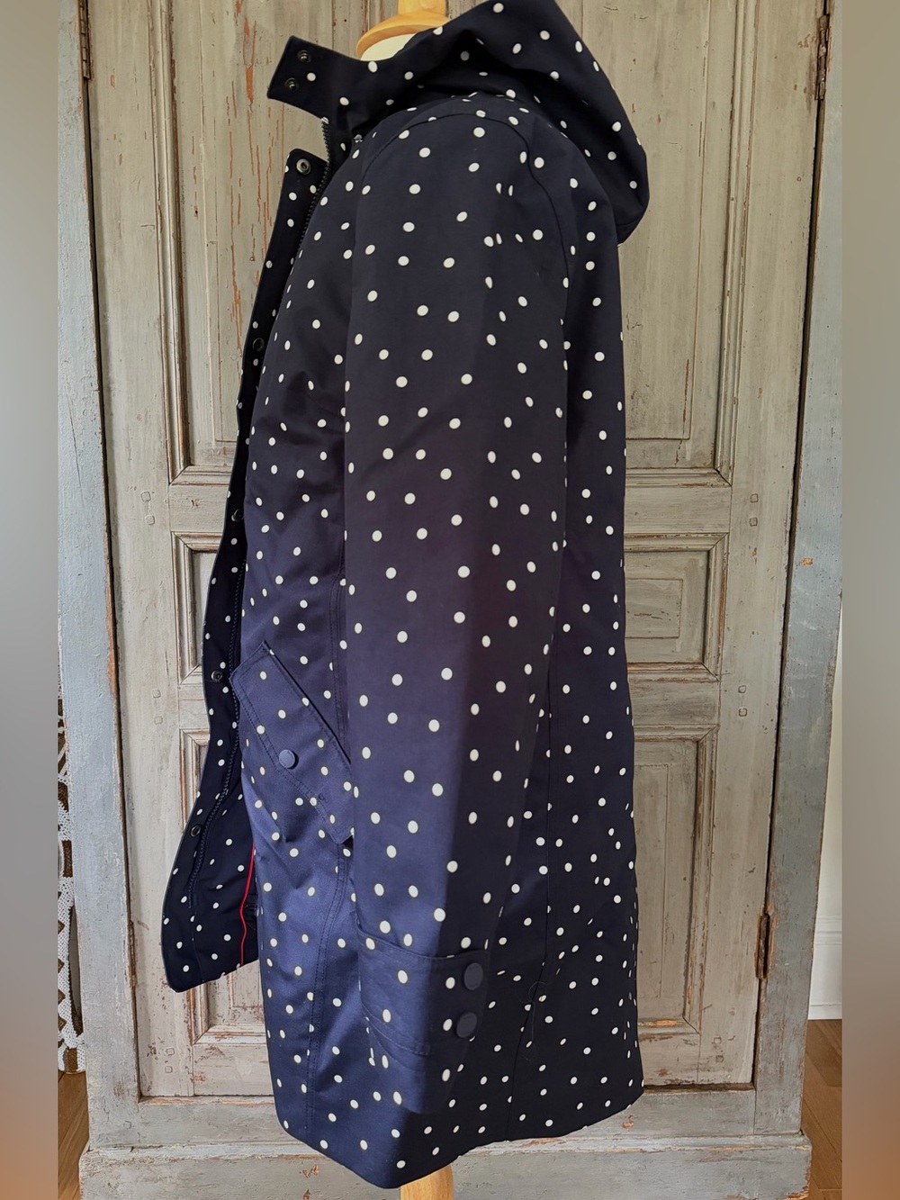 NWT Boden Suki waterproof Navy Hooded Raincoat US14 - Picture 3 of 9